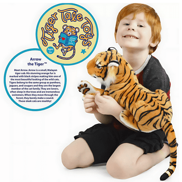 Hndmadeworld 17 Inch Stuffed Animal Plush Tiger High Quality