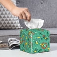 thumbnail image 5 of Uemuo Funny Animals in Jungle Tissue Box Cover Holder, Square with Bottom Belt - PVC Leather Decorative Organizer for Tabletop, Bathroom, Car, Office, 5 of 8