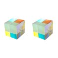 thumbnail image 1 of 2pcs Six-Sided Dispersion Glass Cubes CMY Op- RGB Pr- Optical Education, 1 of 9