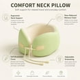 thumbnail image 3 of Travel Pillow With Cool Material,Neck Pillow For Traveling With 100% Pure Memory Foam,Travel Neck Pillow With Hard Case,Airplane Pillow For Traveling,Travel Essentials,Ergonomic Design For Men Women, 3 of 19