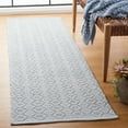 thumbnail image 2 of SAFAVIEH Montauk Corrine Geometric Cotton Runner Rug, Ivory/Light Blue, 2'3" x 7', 2 of 9