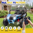 thumbnail image 2 of Xuanlur 2 Seater Ride on Toys for Big Kids, 24V 7AH Ride on Electric Car W/Parents Control, 20 "Wide Seater, 4.97MPH, 400W Super Power, 4-Wheeler Suspension, LED Light, Bluetooth (Blue), 2 of 7