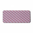 thumbnail image 1 of Abstract Computer Mouse Pad, Repetitive Waves Bicolored Japanese Style Composition Illustration, Rectangle Non-Slip Rubber Mousepad X-Large, 35" x 15", Pale Sky Blue Dark Pink, by Ambesonne, 1 of 2