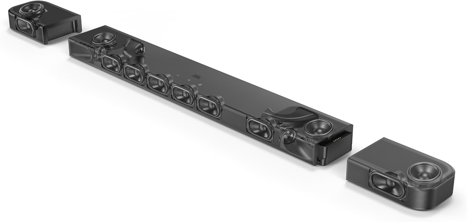 JBL Bar 1000MK2 - 7.1.4 channel soundbar system with detachable surround speakers, Dolby Atmos® and DTS:X® - Black