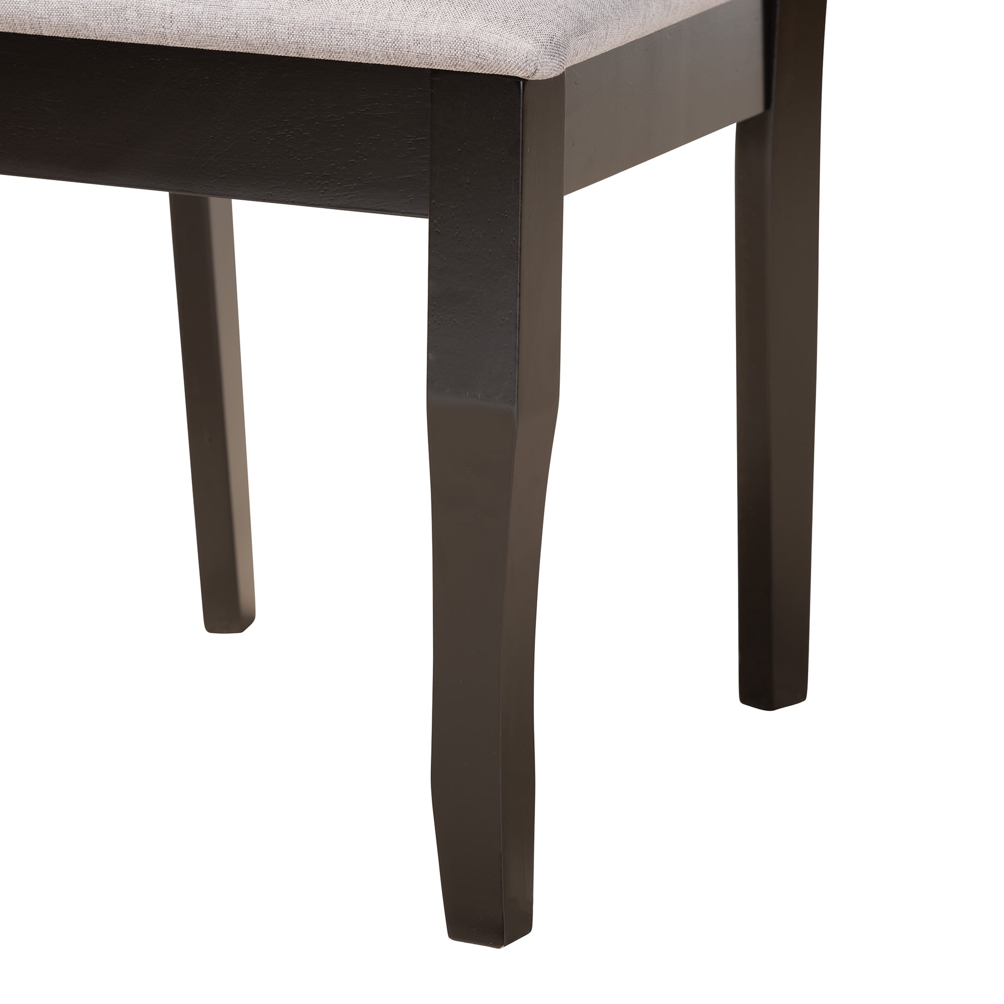 Baxton Studio Jana 7 Piece Modern MDF and Rubberwood Dining Table Set Gray/Espresso Brown