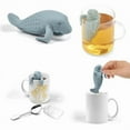 thumbnail image 4 of Silicone Tea Maker Manatee Tea Maker Creative Silicone Dolphin Tea Bag Strainer Tea Strainer 2pcs, 4 of 5