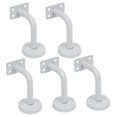 thumbnail image 1 of Set Of 5 White Stair Handrail Brackets, Stainless Steel Stair Railing Brackets, 60x80 Mm, For Stair Railings, Sill Or Balustrade Indoor And Outdoor, 1 of 5