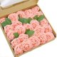 thumbnail image 1 of Flores artificiales, 25 rosas de espuma de tacto real, flores de bricolaje para ramos de boda, centros de mesa, arreglos, 1 of 5