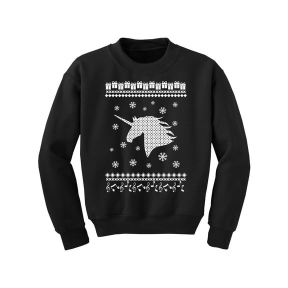 Awkward Styles Xmas Sweater for Boys Girls Kids Youth White Christmas Unicorn Sweatshirt