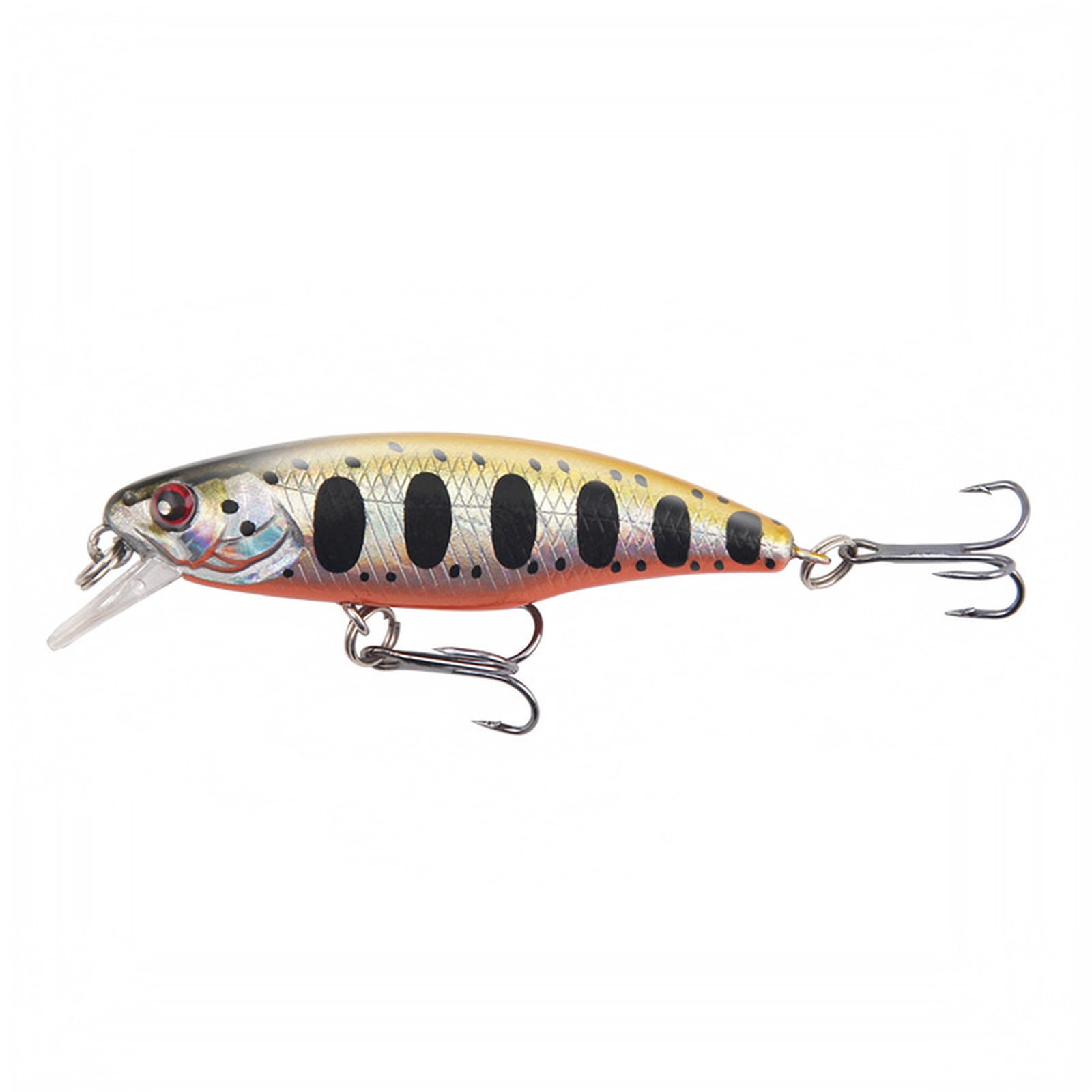 Izexuh Sinking Minnow Hard Fishing Lure Long Casting Wobbler Crankbait with Rattle Beads Realistic Swim Bait for Trout Walleye Pike Salt Fresh Water Fishing Multi Color Assorted
