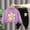 Purple, variant on Amidoa Girls Summer Outfits 2 Piece Cute Long Sleeve Print T Shirt Top and Casual Shorts Kids Clothing Sets Blue Size 5