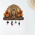thumbnail image 6 of WUXIAB Virgin Mary Wall Key Holder,Sacred Our Lady Rustic Farmhouse Decor,4-Hook Key Organizer For Entryway,Devotional Housewarming Gift,Space-Saving Wall-Mounted Key Hooks,Multi-Room Spiritual Decor, 6 of 9