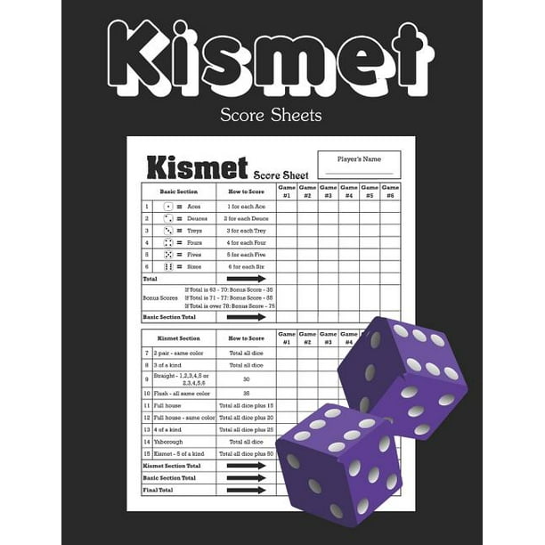 Kismet Score Sheets Kismet Scoring Game Record Keeper Book (Paperback