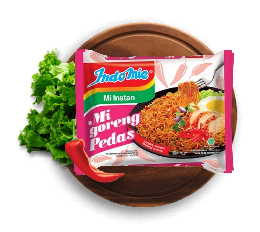 Indomie Mi Goreng Instant Stir Fry Noodles, Halal Certified, Hot