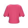 thumbnail image 4 of yillto Women Summer Blouse Fashion Business 3/4 Sleeve Tunic Tops for Womens Work Dressy Top Outfits, 4 of 6