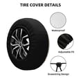 thumbnail image 2 of Salouo Pita Tortilla Print Spare Tire Cover 14-17 inch Spare Tire Protector Universal Tough Tire Wheel Cover for Trailer SUV and Truck-, 2 of 6