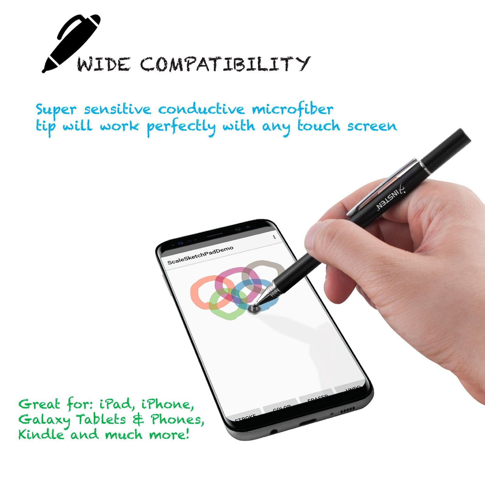 Insten Universal Disc Fine Point Touchscreen Stylus Pen Compatible