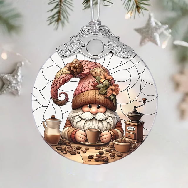 xihome Adorno navideño acrlico para rbol de Navidad, colgante, decoracin festiva, juego de 1