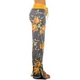 thumbnail image 6 of SOMER Lounge Pants for Women Casual Floral Wide Leg with Drawstring Comfy Palazzo Stretch Pajama Bottoms, 6 of 6