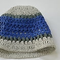 thumbnail image 3 of Sombrero de paja con circunferencia de 56-58 cm, sombrero de verano para mujer, parasol, protector solar, sombrero para el sol junto al mar, sombrero de pescador hueco y transpirable, 3 of 5