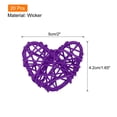 thumbnail image 2 of Unique Bargains 20Pcs Heart Shaped Rattan Ball Vase Filler Natural Rattan for Wedding Home Decoration Light Purple 2 in, 2 of 5