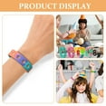 thumbnail image 3 of WEUVEB 8Pcs Decorative Elastic Silicone Bracelets Assorted Colors Wrist Charm Wristbands, 3 of 8