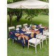 thumbnail image 3 of Outdoor Tablecloth with Umbrella Hole and Zipper, Gingerbread Christmas Rectangle Table Cloth 60x84 Inch Waterproof Tablecloth, Xmas Balls Branches Navy Blue Picnic Table Cover for Patio Camping, 3 of 7