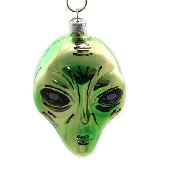 Holiday Ornaments Alien Head Glass Outer Space Life Go2504 A