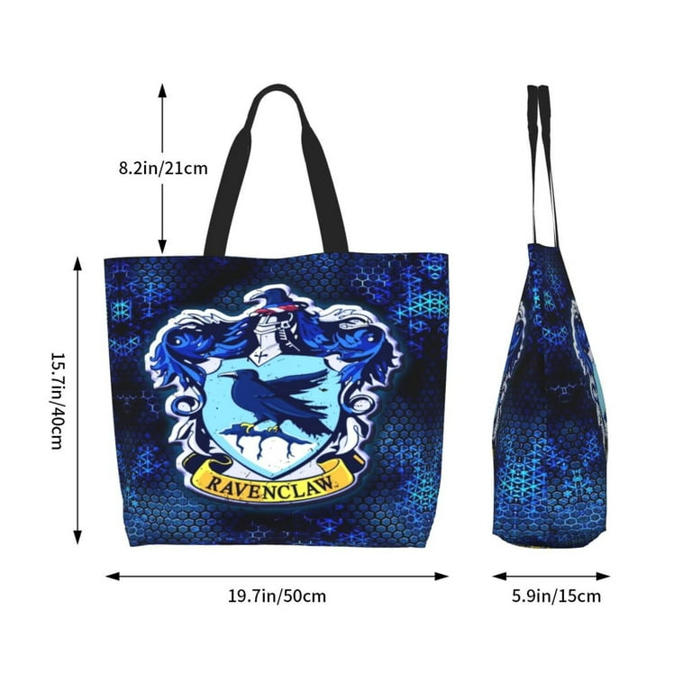 Harry Potter Ravenclaw Print Tote Bag Women Reusable Foldable Bags Shopping Bag Beach Bags Large Shoulder Bag Travel Handbag Walmart