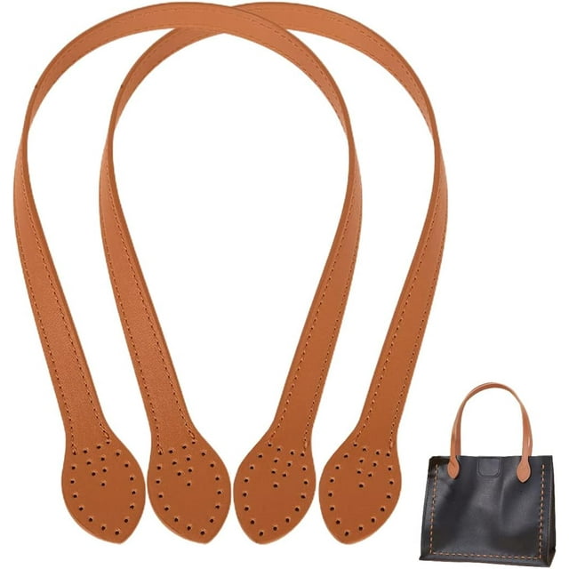 2 Piezas Correa de Cuero Asa de Bolso Asa de Bolso Asa de Bolso Correa de Cuero de PU Correa de Repuesto de Cuero Extraíble para Correa de Bolso Marrón Claro