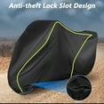 thumbnail image 6 of Motorcycle Cover Waterproof Outdoor 300D Oxford Heavy Fabric Scooter Cover Motorbike Cover with Lock-Hole All Weather Protection Black Fits Up to 245cm/96", 6 of 7