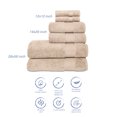 thumbnail image 5 of Hencely 6-Piece Turkish Cotton Bath Towel Set – 2 Bath Towels, 2 Hand Towels & 2 Washcloths – Soft, Absorbent, Quick Dry – Beige, 5 of 7