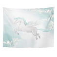thumbnail image 1 of UFAEZU Pegasus Clip Fly Drawing Pony Horse Magic Unicorn Greeting Birthday Celebration Fantasy Frames Wall Art Hanging Tapestry Home Decor for Living Room Bedroom Dorm 60x80 inch, 1 of 1