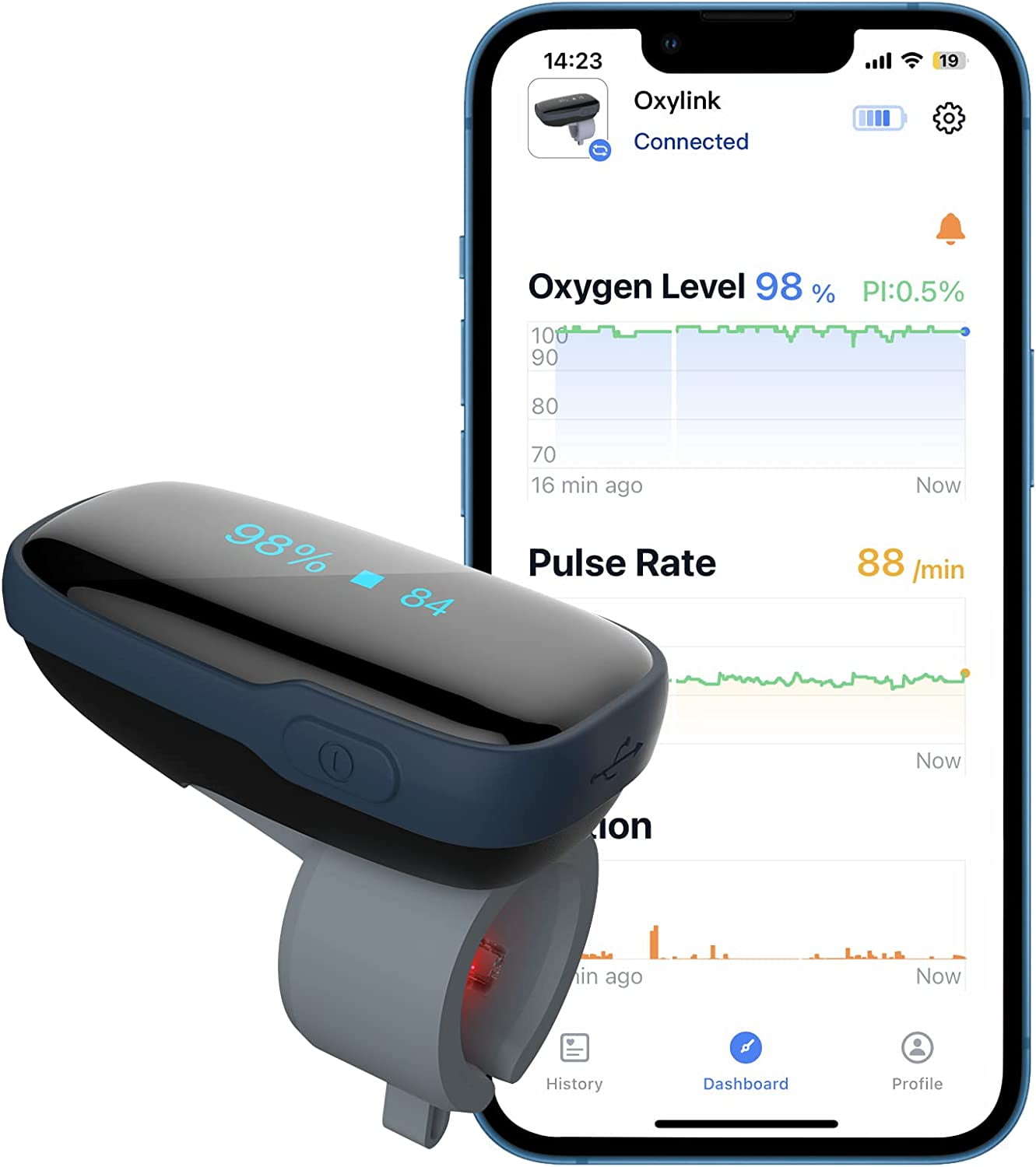 dårligt Downtown massefylde Oxygen Monitor for Finger,Bluetooth Pulse Oximeter with Smart Audio  Reminder,Overnight Sleep Monitor for Home Use,Free App for iOS and Android  - Walmart.com