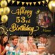 thumbnail image 5 of Banner de decoración de cumpleaños AUBAO, feliz 53 cumpleaños, 5 of 7