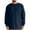 A01-Navy, variant on USNSM Men's T-Shirt Loose Fit Solid Color Casual Pullover Shirt Round Neck Long Sleeve Tees Tops Gray M
