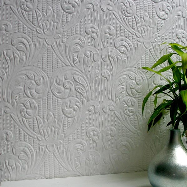 Brewster Charles Paintable Supaglypta Wallpaper