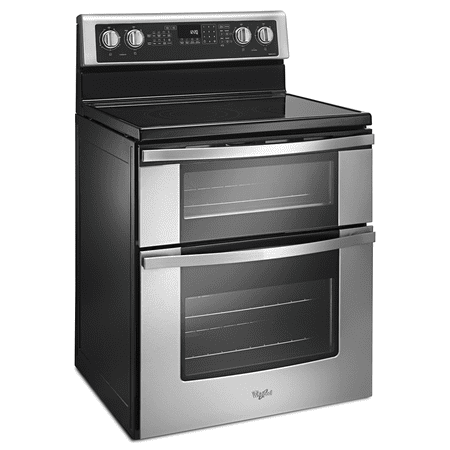 Whirlpool - 6.7 Cu. Ft. Self-Cleaning Freestanding Double Oven Electric Convection Range - Stainless Steel