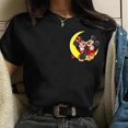 thumbnail image 1 of Valentine's Day Gift Disney Mickey Mouse Women's Crewneck High-Quality Casual 100% Cotton T-shirt Free ShippingS Gao Jinjia LED, 1 of 2