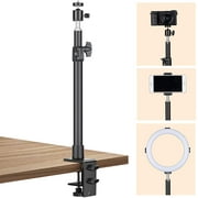 TARION Tabletop Light Stand Camera Mount with 1/4" 3/8" Screws for Ring Light Cameras Desktop Mount L Shape Stand
