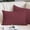 Deep Red, variant on Red Solid Color Pillow Covers, Linen Long Throw Pillow Case, Aesthetics Contemporary Luxury Holiday Pillow Protector Decorative Cushion Cover for Living Room/Bedroom 12" x 20"