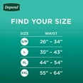 thumbnail image 5 of Depend Fresh Protection Adult Incontinence Underwear for Men Disposable Large Grey 72 Count (54203), 5 of 8