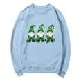 thumbnail image 7 of Womens St Patricks Day Shirt Cute Gnome Shirts Crew Neck Long Sleeve Tops Shamrock Graphic Sweatshirt Irish Shirts for Women, 7 of 7