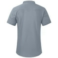 thumbnail image 3 of HAOMEILI Men's Cotton Linen Henley Shirt Short Sleeve Hippie Casual Beach T-Shirts with Pocket, 3 of 5