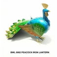 thumbnail image 2 of D-Art Collection Tin Metal and Iron Peacock Lantern in Multi-Color, 2 of 2