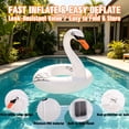 Inflatable Swan Pool Floats with Colorful Solar LED Lights, 42 Inch ...