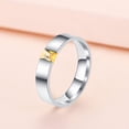 thumbnail image 4 of Hyasfey Unisex Ring Bright Luster Adjustable Open Design Glossy All Match Decoration Gifts Cubic Zirconia Women Men Wedding Engagement Ring for Banquet, 4 of 8