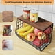 thumbnail image 2 of Frutero Cesta de frutas para mostrador de cocina Cesta colgante apilable montada en la pared Cesta de alambre con tapa de madera con ganchos para colgar plátanos, cesta de cebolla, almacenamiento de, 2 of 5