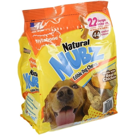 Natural Nubz Edible Dog Chews 22ct. (2.6lb bag)(Pack of 2), This offer is for 2 packages, 4.12 pounds total By Brand Nylabonee Produucts
