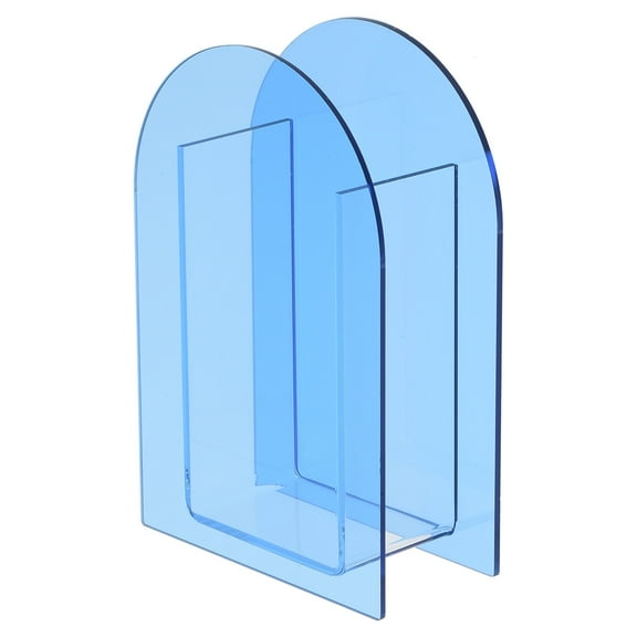 Unique Bargains Arch Acrylic Floral Vase Clear Geometric Decorative Vase for Home Decor Blue 5x2x7"